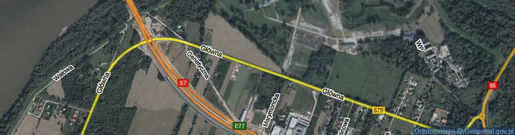 Zdjęcie satelitarne Główna ul.